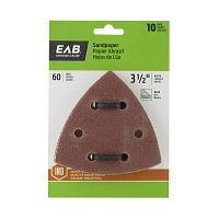 3 1/2" x 60 Grit Sandpaper  (10 Pack)  Industrial Oscillating Accessory Recyclable 